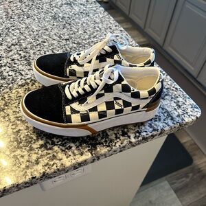 Stackform Checkered Vans. Extra thick sole. Hard to find shoes.